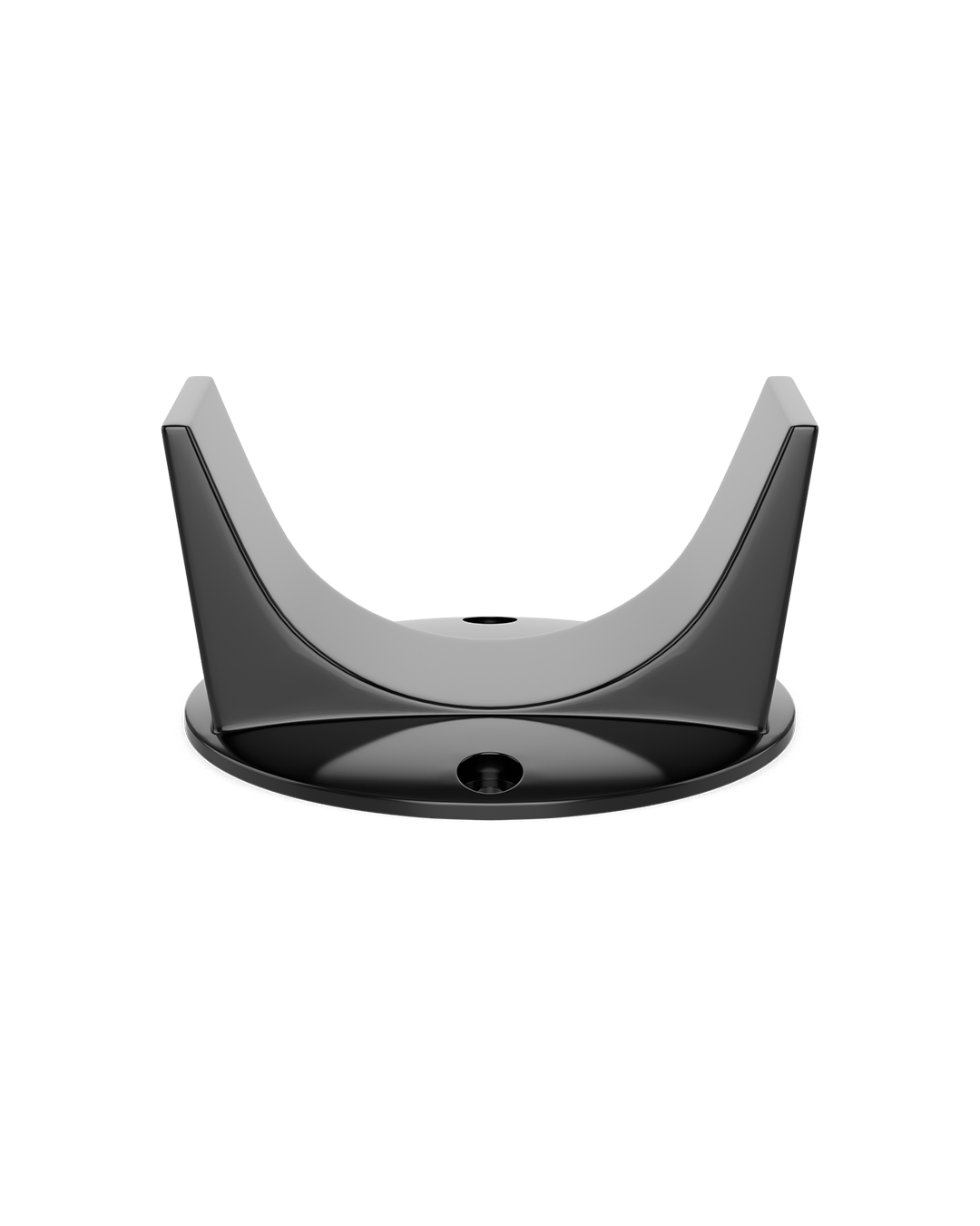 A fat black rear tyre rest designed to anchor a bike when pivoting against a bike rack.