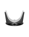A wide black rear tyre rest designed to anchor a bike when pivoting against a bike rack.