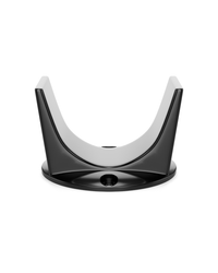 A wide black rear tyre rest designed to anchor a bike when pivoting against a bike rack.