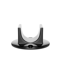 A narrow black rear tyre rest designed to anchor a bike when pivoting against a bike rack.